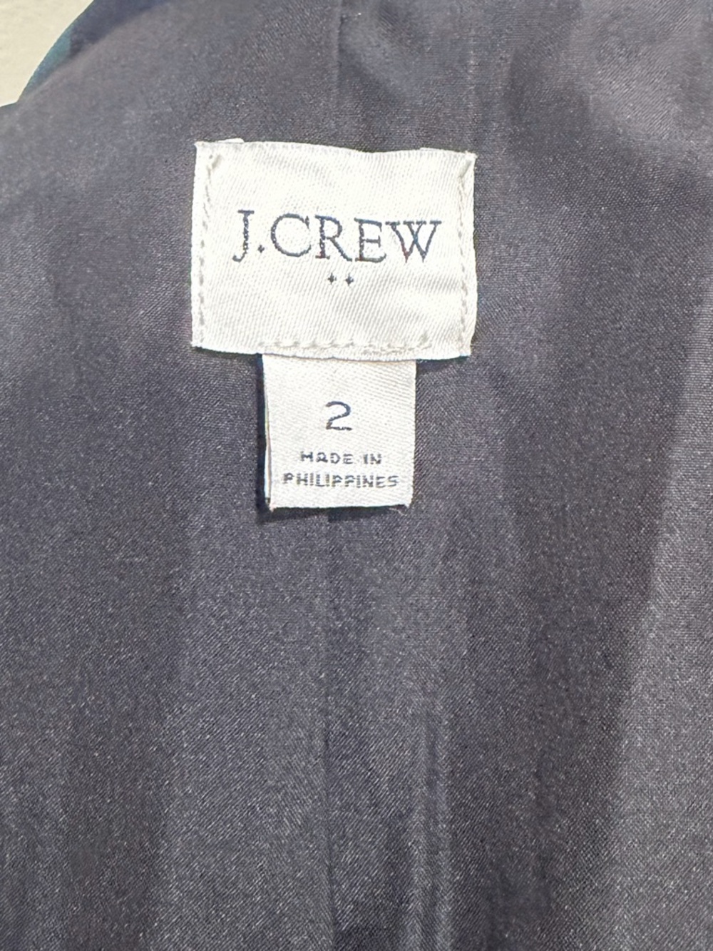 J Crew Plaid Single-Button Blazer in Green & Navy - Picture 5 of 5